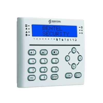 Bentel ABSOLUTA T-WHITE - Tastiera LCD Bianca con lettore di prossimità e 3 Terminali I/O programmabili