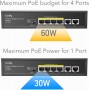 Cudy FS1006P - Switch Poe+ 6 Porte 10/100Mbps, 60W, 4 Porte Poe/Poe+, Switch Unmanaged