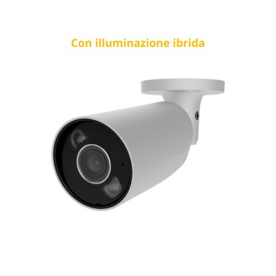 Ajax BulletCam HL 8MP bianca, telecamera IP Ottica 4mm, illuminazione ibrida AI - AJ-BULLETCAM-8-0400-HL-W 126259