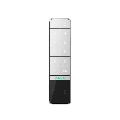 Ajax Keypad Outdoor Bianca – Tastiera wireless da esterno Aunteticazione con Pass, Tag, smartphone e codici 99967