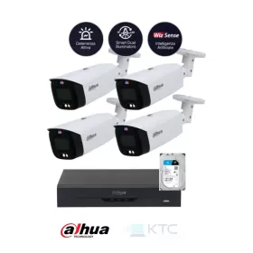 Dahua Kit videosorveglianza TIOC IP 5MP - 4 Telecamere bullet TIOC 5MP + NVR IP PoE 8 canali 8MP + HDD 2TB