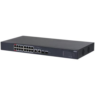 Dahua CS4218-16ET-190-V2 - Switch cloud managed 18 porte PoE 190W, 16 Fast Ethernet + 2 Gigabit combo/SFP, 2 porte BT 90W