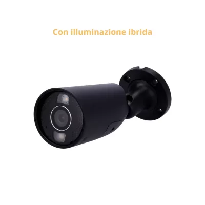 Ajax BulletCam HL 8MP nera, telecamera IP Ottica 4mm, illuminazione ibrida AI - AJ-BULLETCAM-8-0400-HL-B 126258