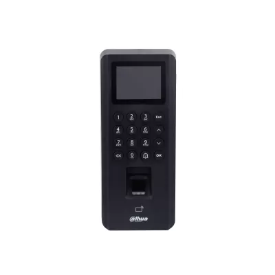 Dahua ASI2212J-PW - Lettore standalone Wi-Fi PoE con display e tastiera meccanica, card 13.56 MHz, impronte, pswd