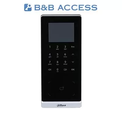 Dahua ASI2201H-W-BB - Lettore standalone Wi-Fi IP65 con display e touch, card 13.56 MHz, pswd, per B&B