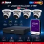 Dahua KIT VIDEOSORVEGLIANZA IP AI Full Color - 4 Telecamere Eyeball IP 4MP + NVR 8 Canali PoE + Hard Disk 2TB