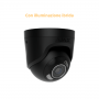 Ajax TurretCam HL 5MP 2.8mm nera, telecamera IP illuminazione ibrida AI - AJ-TURRETCAM-5-HL-B 126260