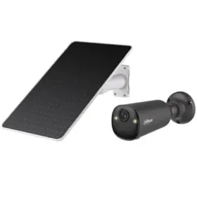 Dahua KIT/BF4CA-XL/M0508 - Telecamera Bullet WIFI 4MP nera + Pannello solare 8W, batteria da 32W
