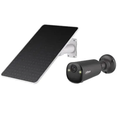 Dahua KIT/BF4CA-XL/M0508 - Telecamera Bullet WIFI 4MP nera + Pannello solare 8W, batteria da 32W