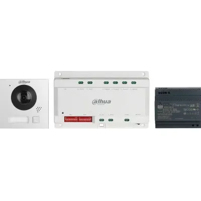 Dahua KTX01-A - Kit Videocitofonico Bifilare Plug&Play con VTO4103F, VTNC2113C e Alimentatore