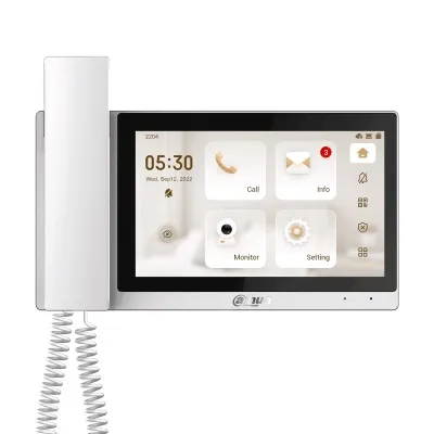 Dahua VTH5421EW-H - Monitor interno IP/Wi-Fi 7" bianco con cornetta