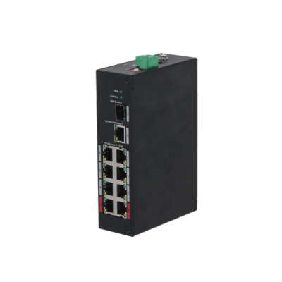 Dahua PFS3110-8ET-96-V2  - Switch unmanaged con 10 porte (8 PoE 10/100 Mbps + 1 Gigabit uplink +1 Gigabit SFP uplink)
