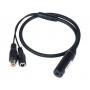 Dahua AA002 - Capsula microfonica amplificata 65 dB, D.3 mm con cavo da 45 cm, alimentazione 12 Vdc
