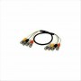 Dahua WC414 - Cavo preintestato con 8 connettori BNC maschio per 4 segnali video, lunghezza 1 m