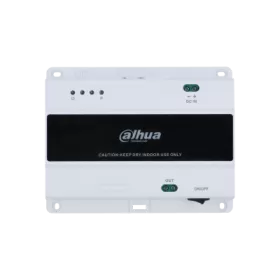 Dahua VTNS2003B-2-A - Switch bifilare, 2 porte bifilari, 1 porta RJ45, alimentazione 48 Vdc, alimentatore EDP-240-48 incluso