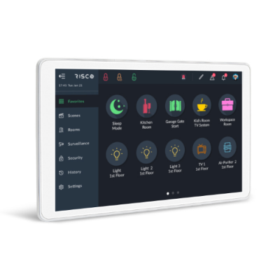 Risco RP432KPTZEUA - Tastiera grafica RisControl con modulo z-wave plus, integrazione smart home totale con LightSYS+